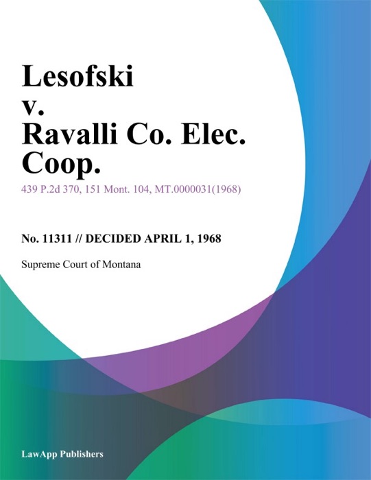 Lesofski v. Ravalli Co. Elec. Coop.