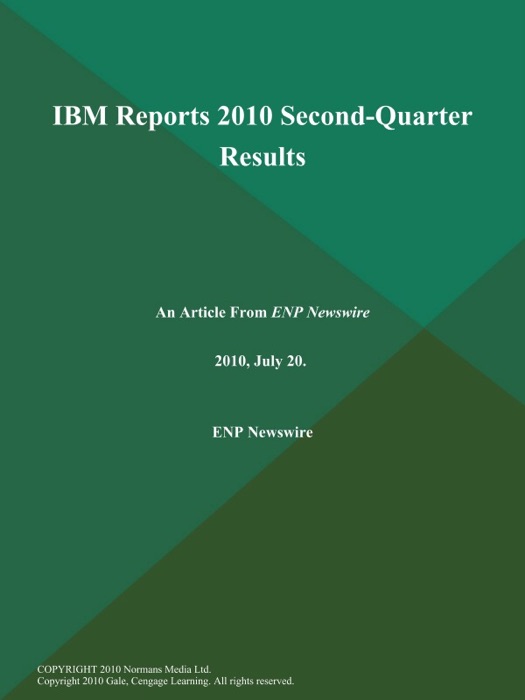 IBM Reports 2010 Second-Quarter Results