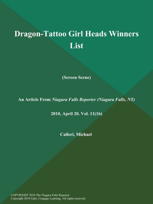 Dragon-Tattoo Girl Heads Winners List (Screen Scene)