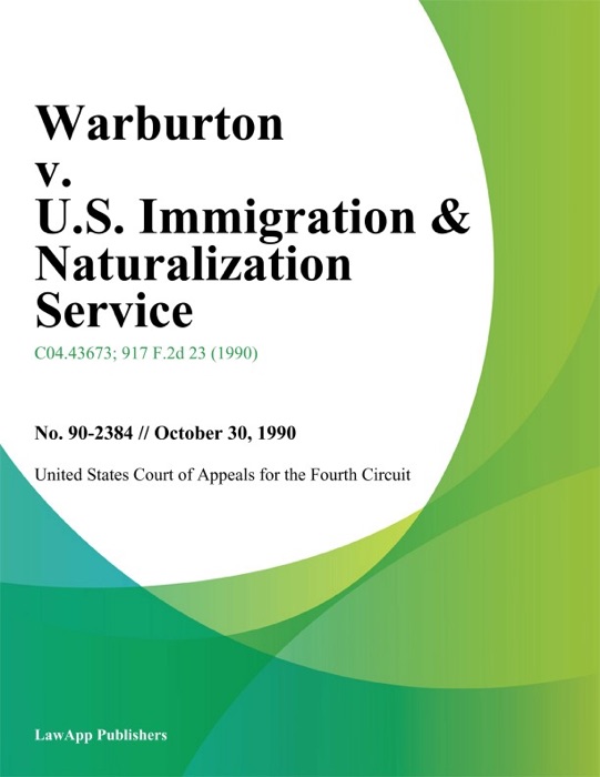 Warburton v. U.S. Immigration & Naturalization Service