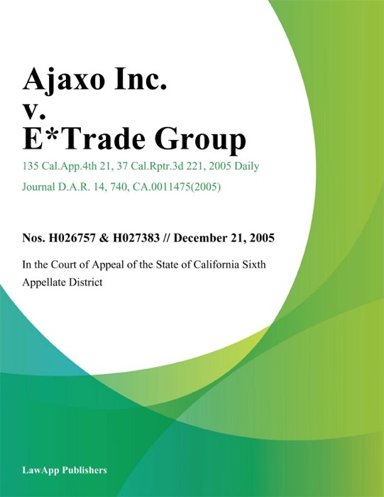 Ajaxo Inc. v. E*Trade Group