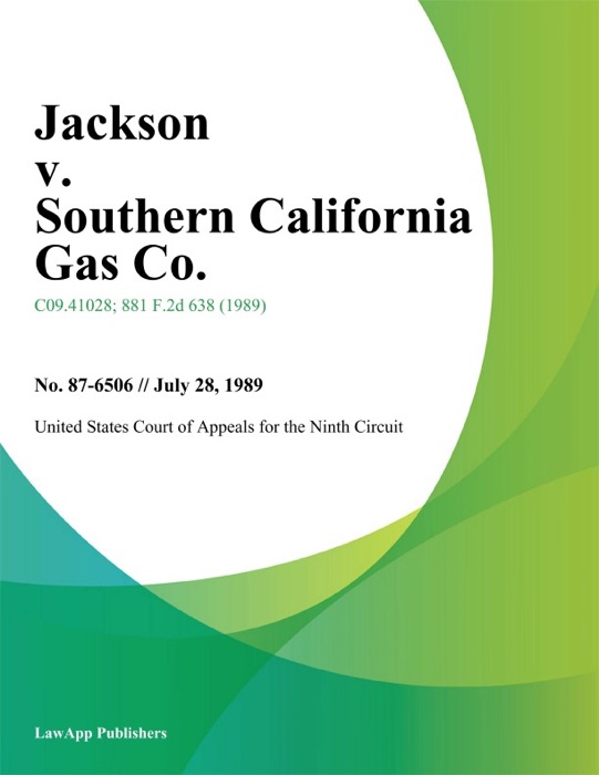 Jackson v. Southern California Gas Co.