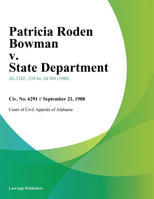 Patricia Roden Bowman v. State Department