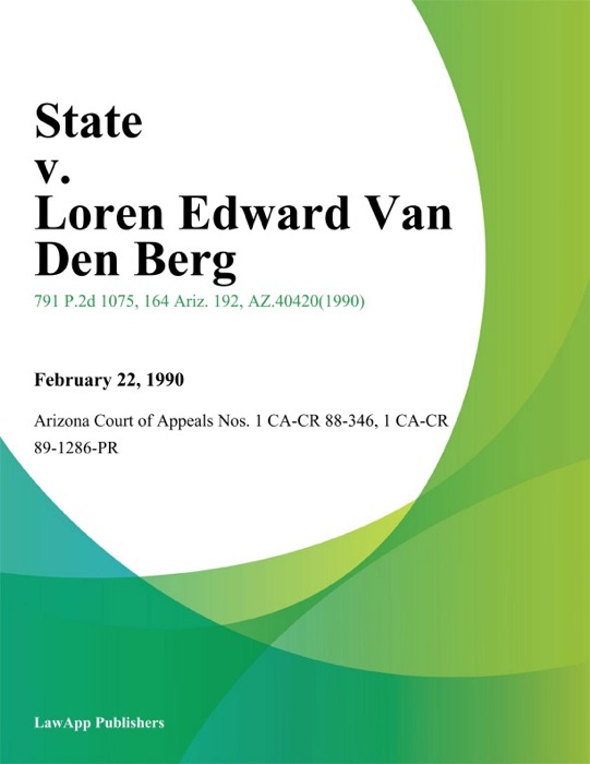 State V. Loren Edward Van Den Berg