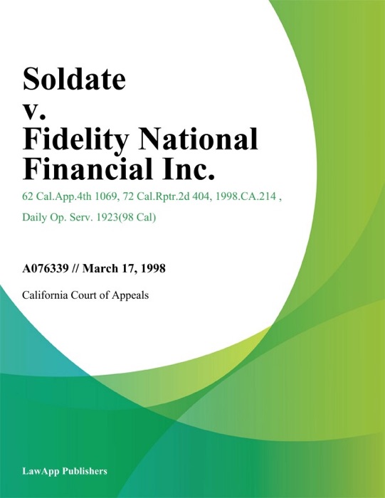 Soldate v. Fidelity National Financial Inc.