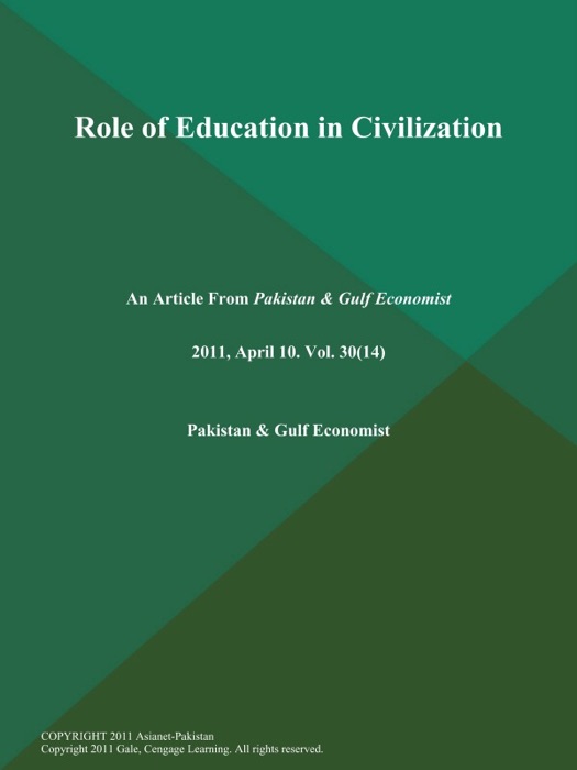 Role of Education in Civilization