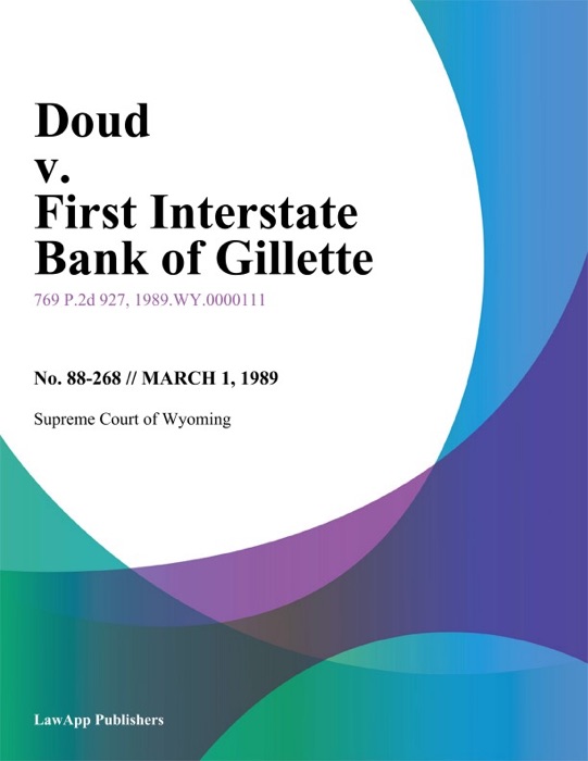 Doud v. First Interstate Bank of Gillette