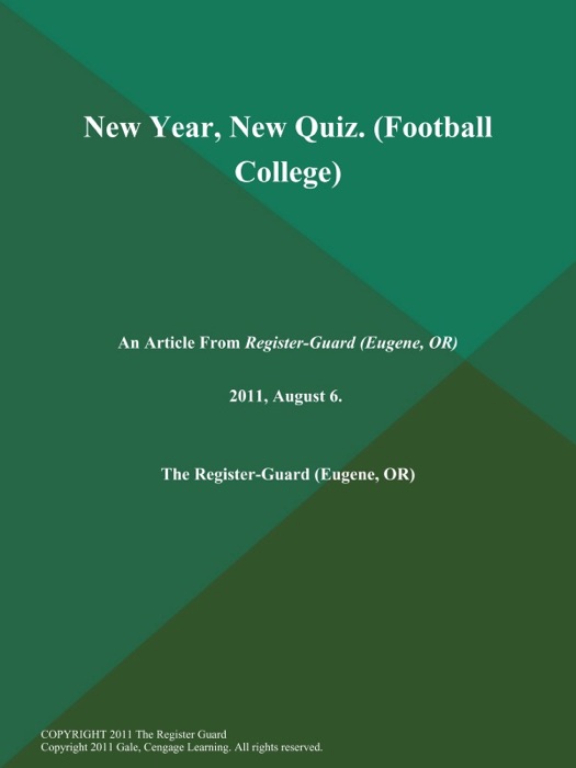 New Year, New Quiz (Football College)