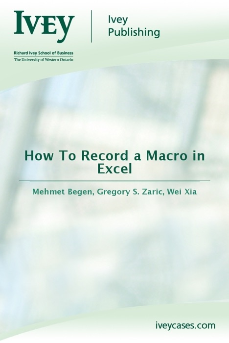 How To Record a Macro in Excel ?