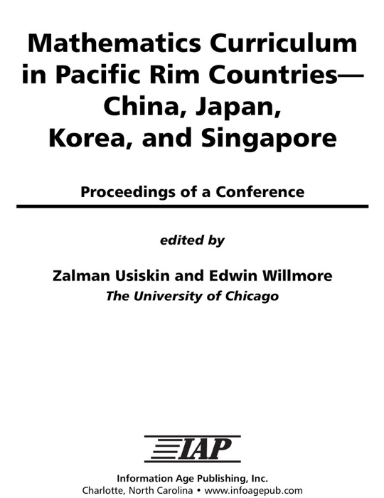 Mathematics Curriculum in Pacific Rim Countries - China, Japan, Korea, and Singapore