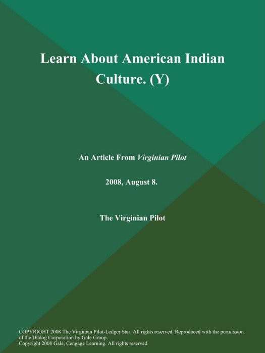 Learn About American Indian Culture (Y)