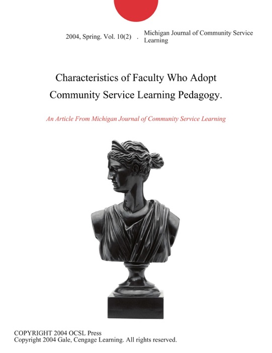 Characteristics of Faculty Who Adopt Community Service Learning Pedagogy.