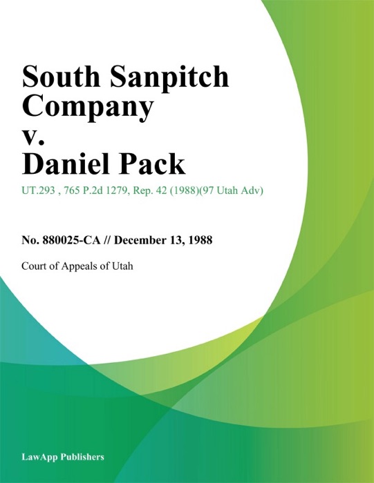 South Sanpitch Company v. Daniel Pack