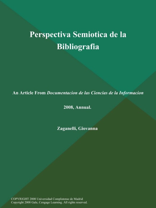 Perspectiva Semiotica de la Bibliografia