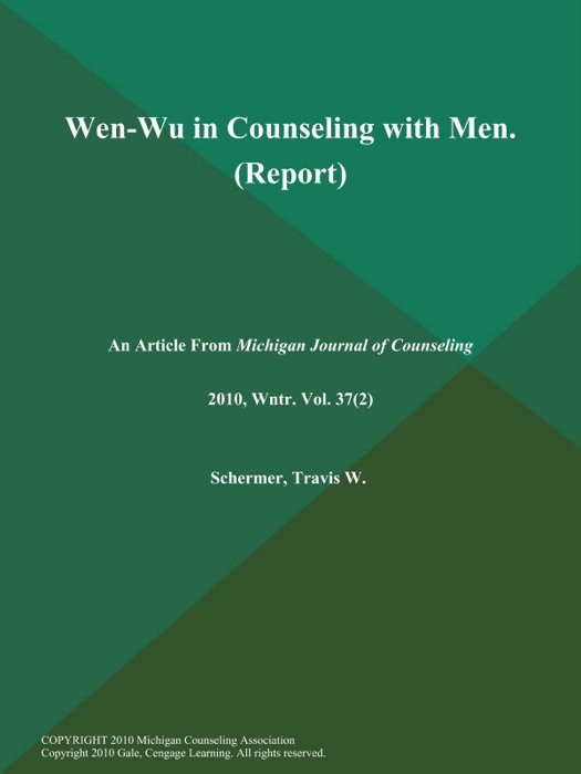 Wen-Wu in Counseling with Men (Report)