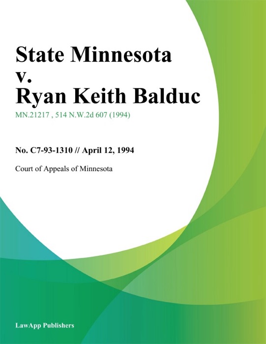 State Minnesota v. Ryan Keith Balduc