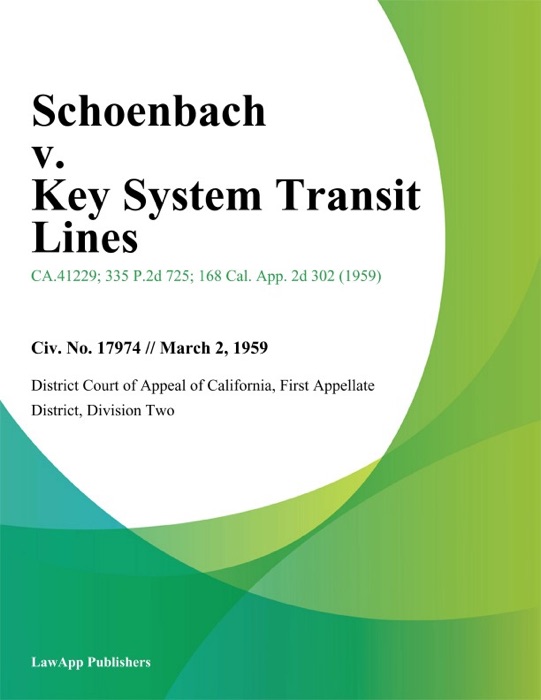 Schoenbach v. Key System Transit Lines