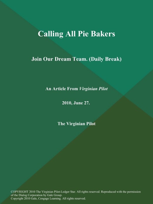 Calling All Pie Bakers: Join Our Dream Team (Daily Break)