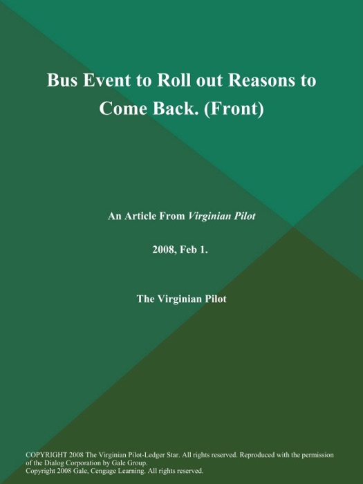 Bus Event to Roll out Reasons to Come Back (Front)