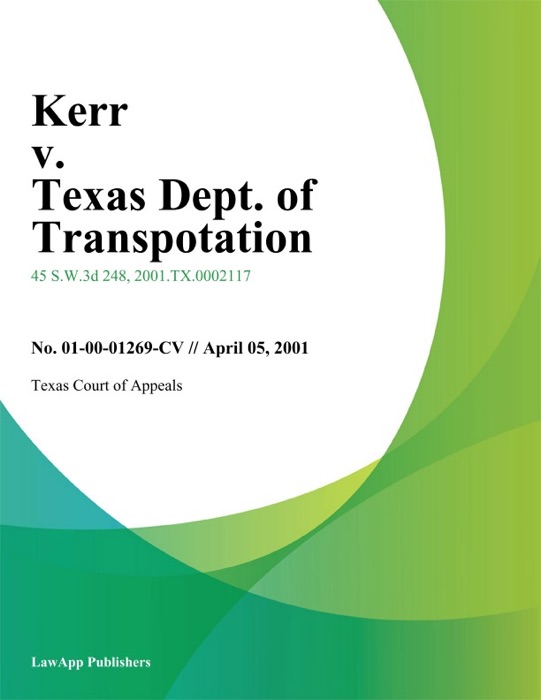 Kerr v. Texas Dept. of Transpotation