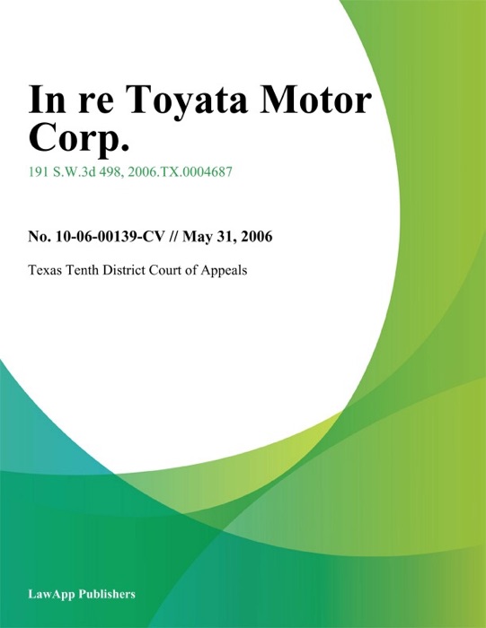 In Re Toyata Motor Corp.