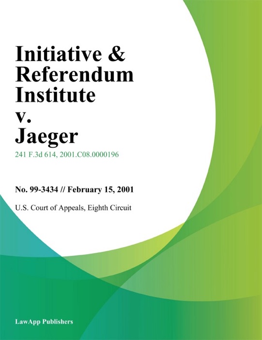 Initiative & Referendum Institute v. Jaeger