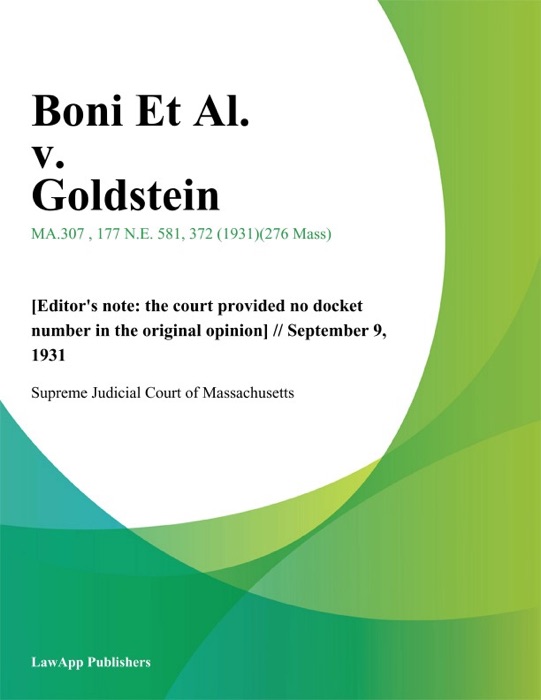 Boni Et Al. v. Goldstein