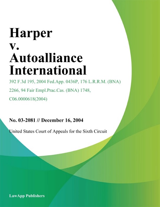 Harper V. Autoalliance International