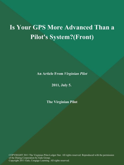 Is Your GPS More Advanced Than a Pilot's System? (Front)