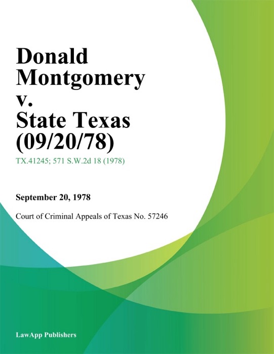 Donald Montgomery v. State Texas