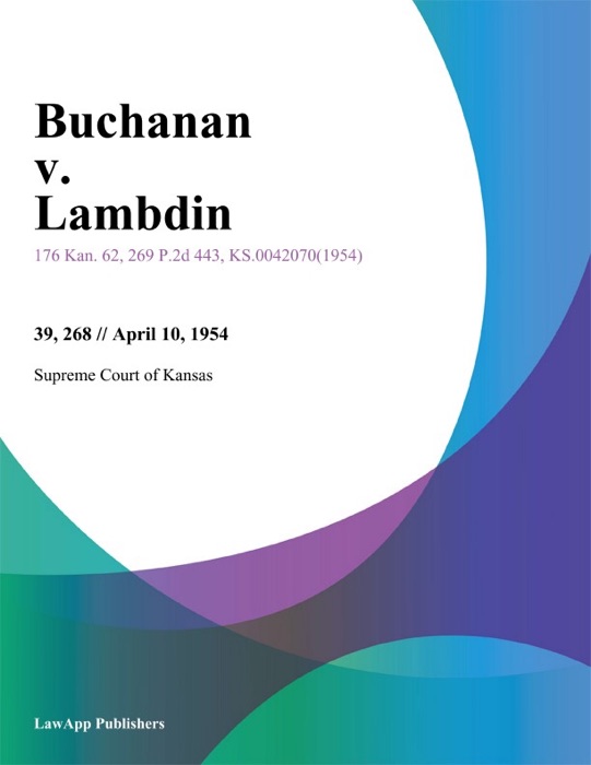 Buchanan v. Lambdin