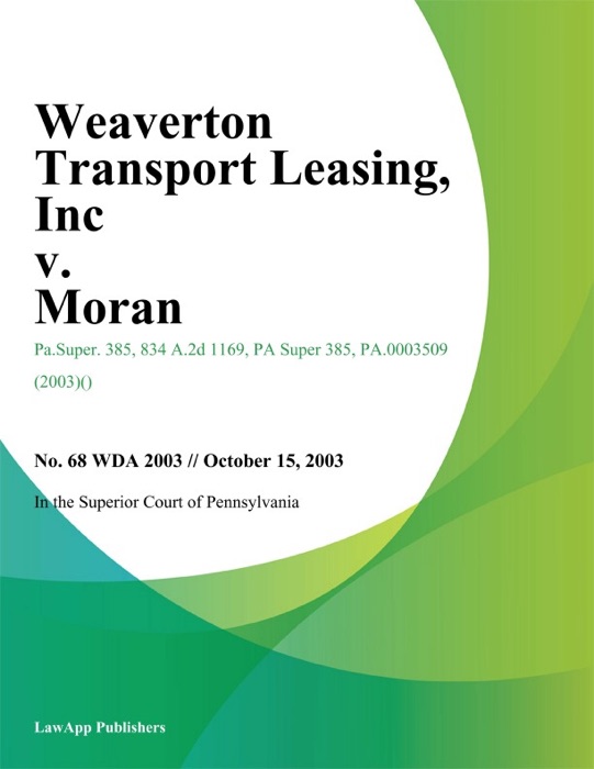 Weaverton Transport Leasing