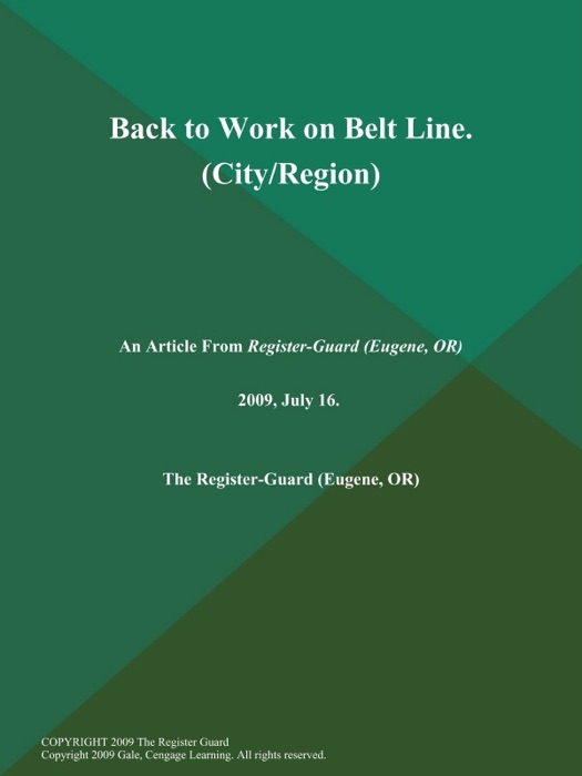 Back to Work on Belt Line (City/Region)