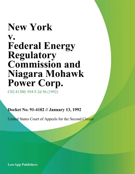 New York v. Federal Energy Regulatory Commission and Niagara Mohawk Power Corp.