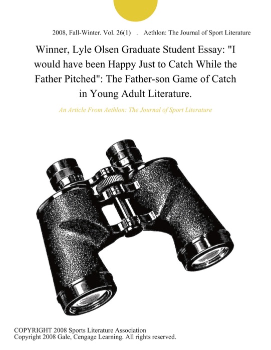 Winner, Lyle Olsen Graduate Student Essay: 