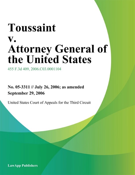 Toussaint v. Attorney General of the United States