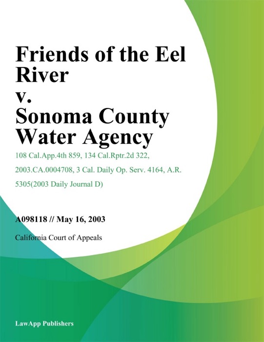 Friends of the Eel River v. Sonoma County Water Agency