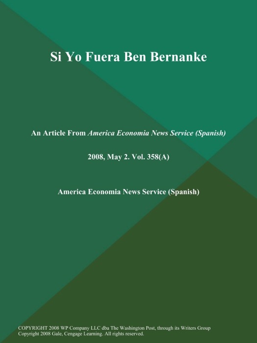 Si Yo Fuera Ben Bernanke