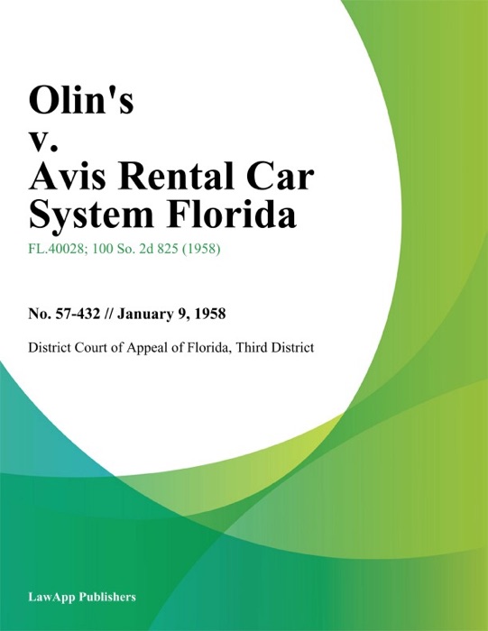 Olin's v. Avis Rental Car System Florida