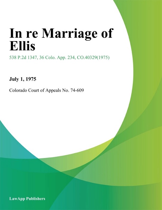 In Re Marriage of Ellis