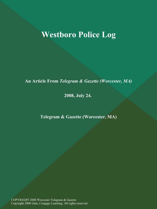 Westboro Police Log
