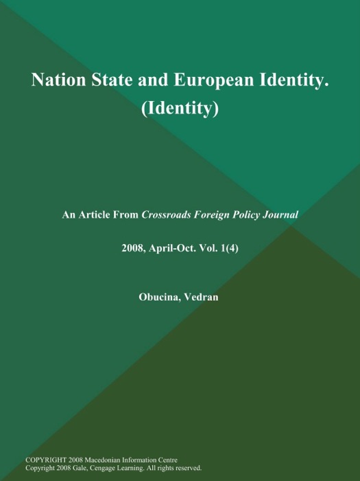 Nation State and European Identity (Identity)