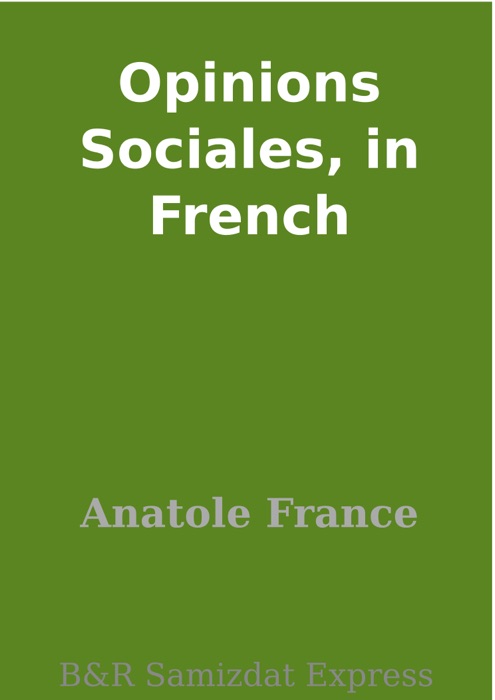 Opinions Sociales, in French