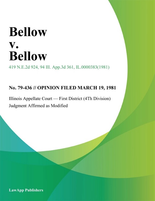Bellow v. Bellow