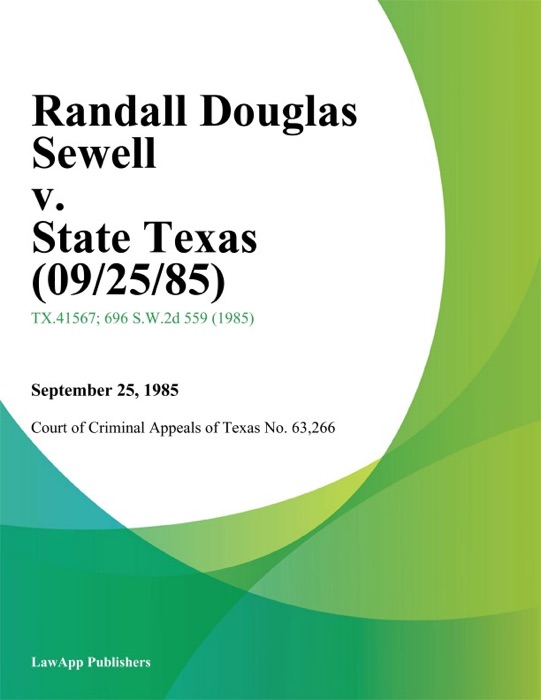 Randall Douglas Sewell v. State Texas