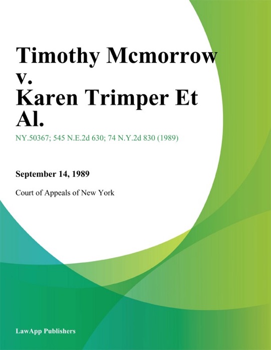 Timothy Mcmorrow v. Karen Trimper Et Al.