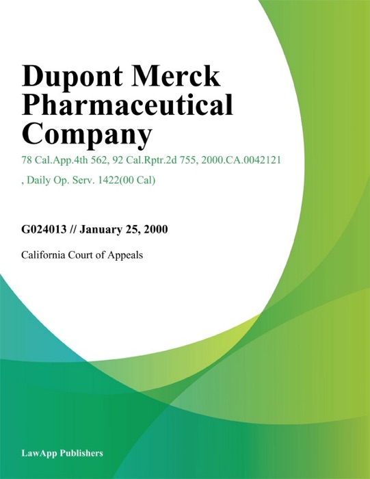 Dupont Merck Pharmaceutical Company