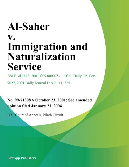 Al-Saher v. Immigration and Naturalization Service