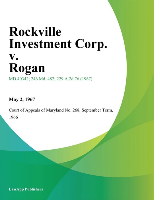 Rockville Investment Corp. v. Rogan