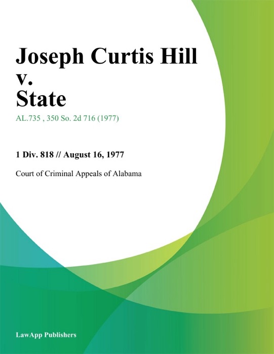 Joseph Curtis Hill v. State